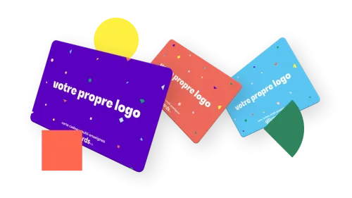 Cartes cadeaux personnalisées avec le logo de l'entreprise